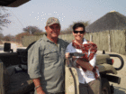 Wanda and Adriaan - owners and managers at Haina Kalahari Lodge