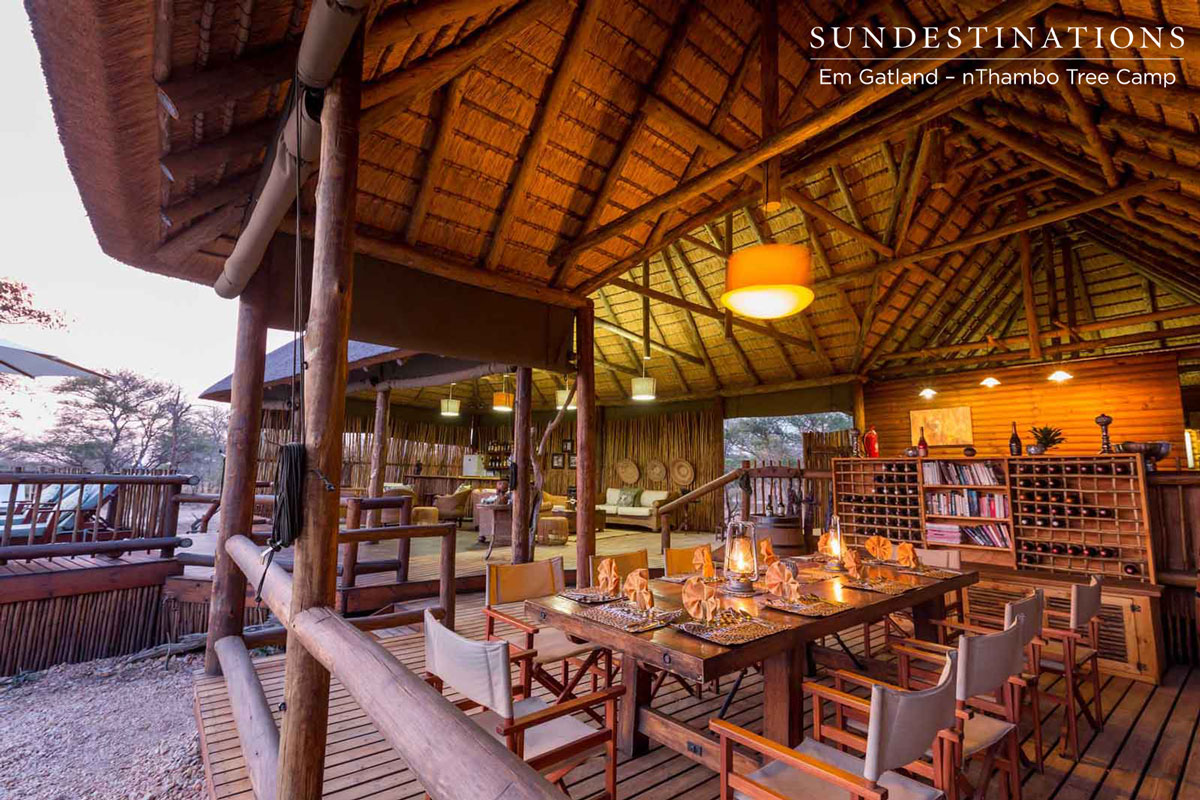 Lounge at nThambo Tree Camp Lounge at nThambo Tree Camp