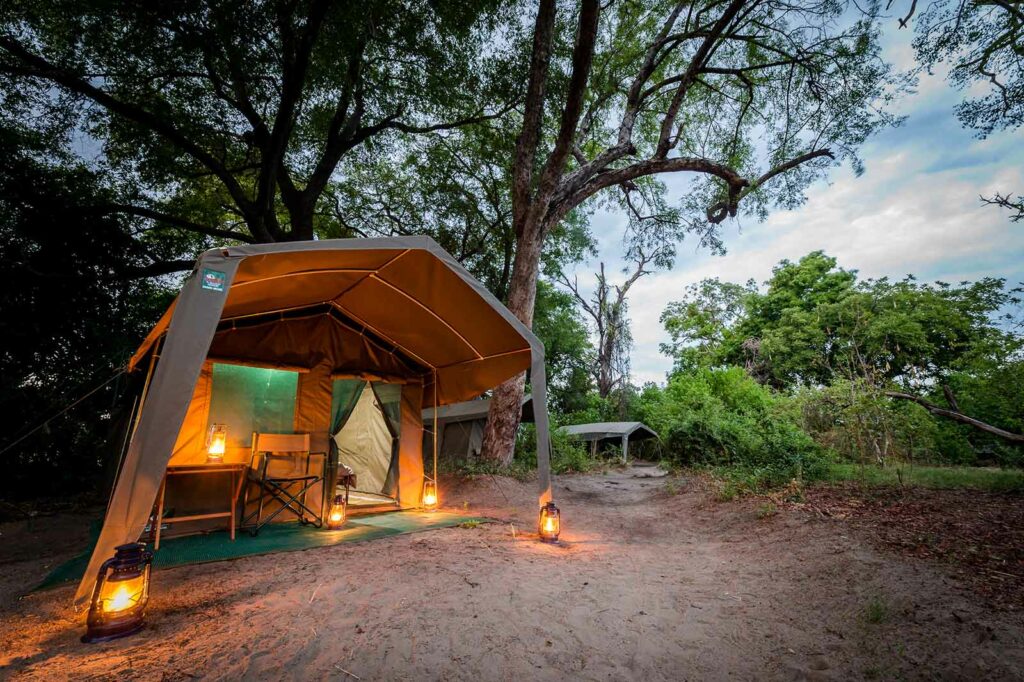 Guest tent at Xobega Island Guest tent at Xobega Island