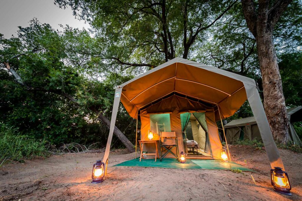 Guest tent at Xobega Island Guest tent at Xobega Island