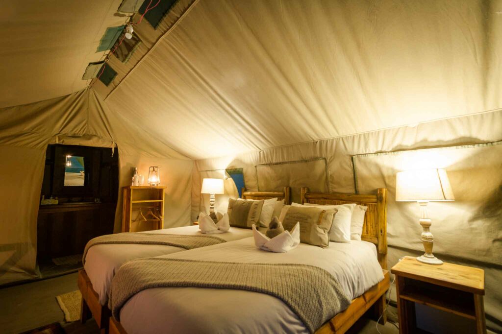 Guest tent interior Guest tent interior