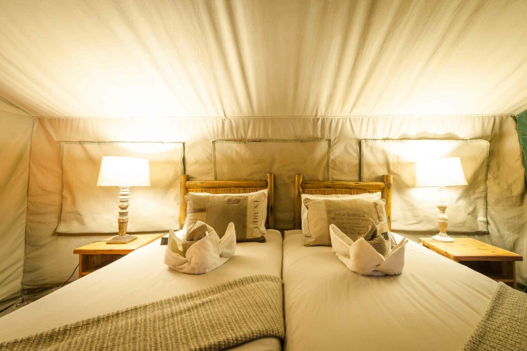 Guest tent interior Guest tent interior