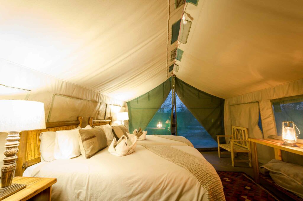 Guest tent interior Guest tent interior