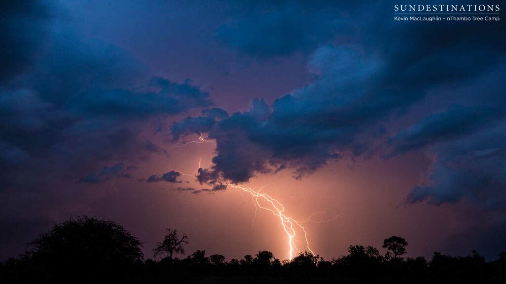 Electric storm sets the sky on fire over Klaserie Electric storm sets the sky on fire over Klaserie
