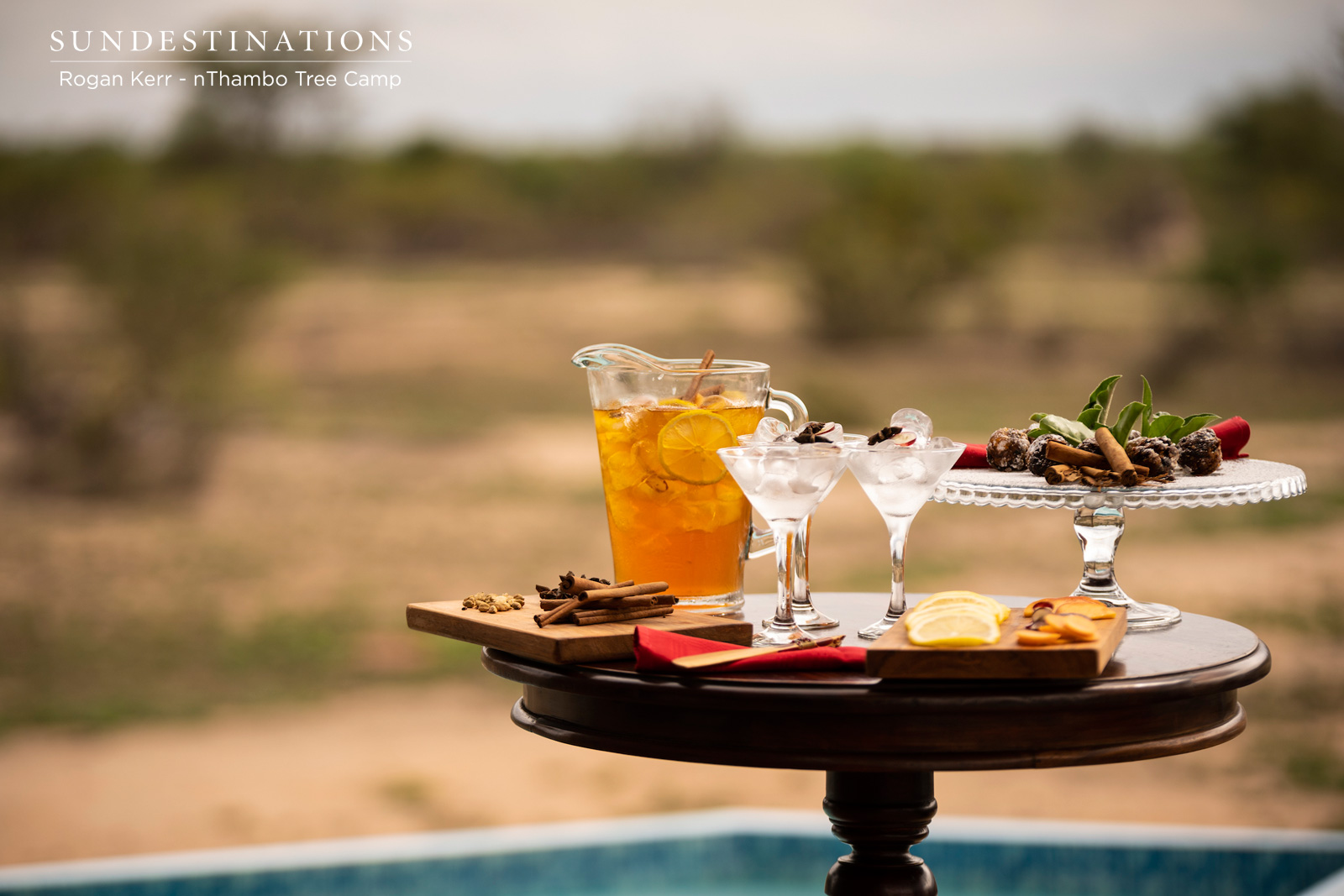 Drinks at the Poolside at nThambo Drinks at the Poolside at nThambo