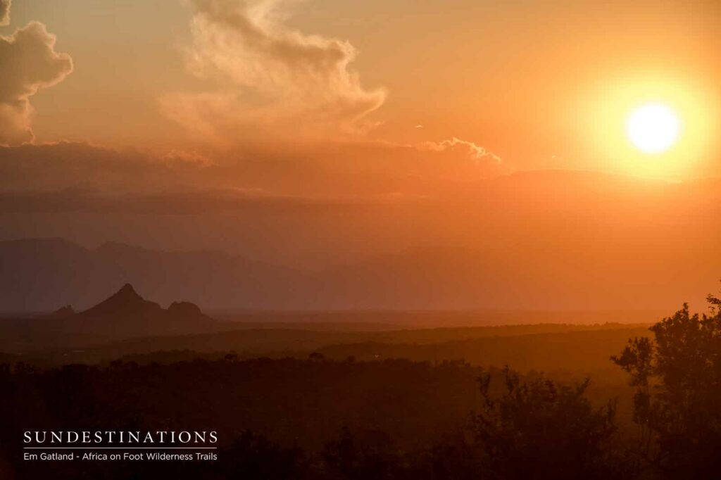 Sunset in the Maseke Game Reserve