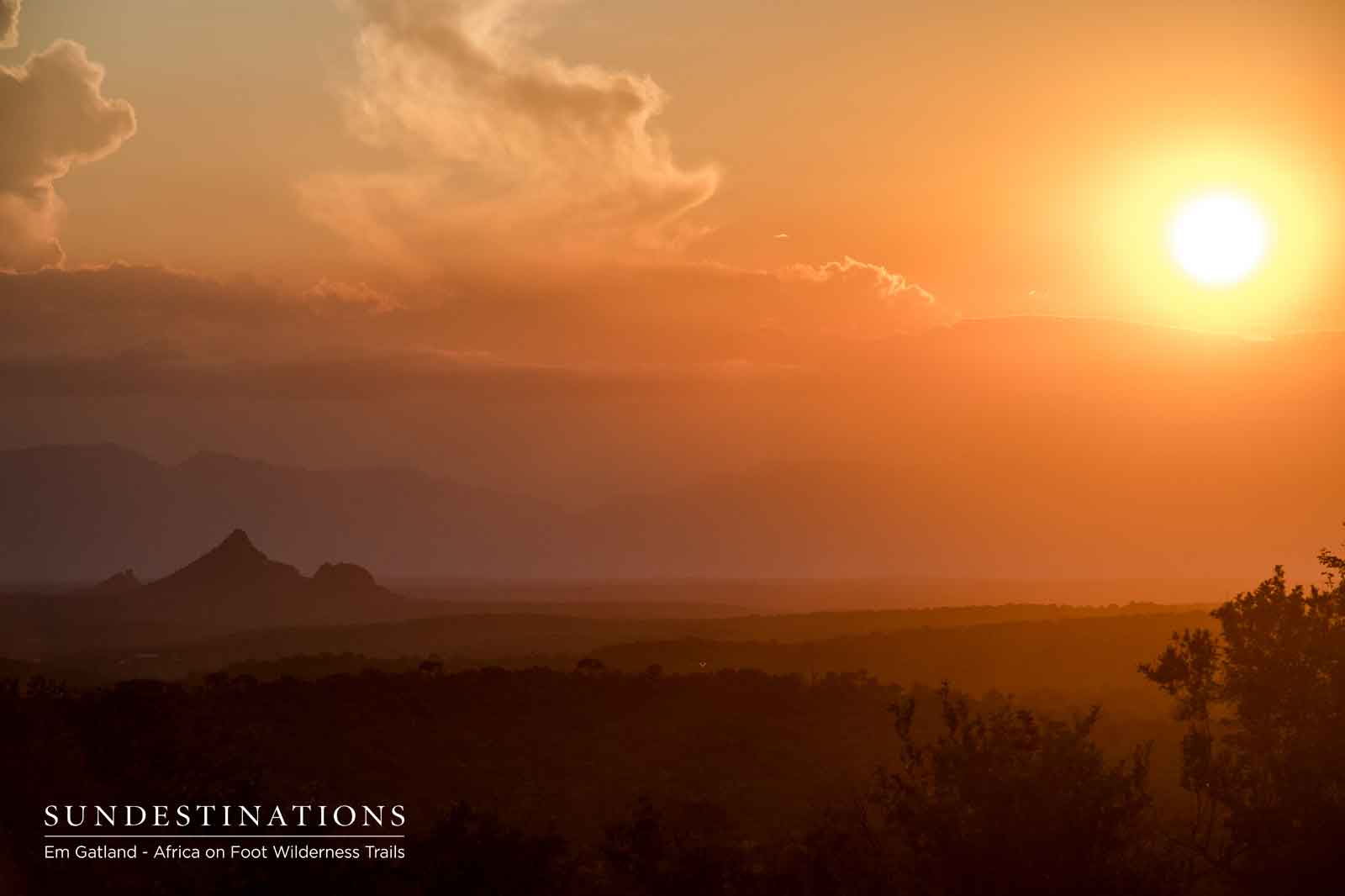 Sunset in the Maseke Game Reserve Sunset in the Maseke Game Reserve