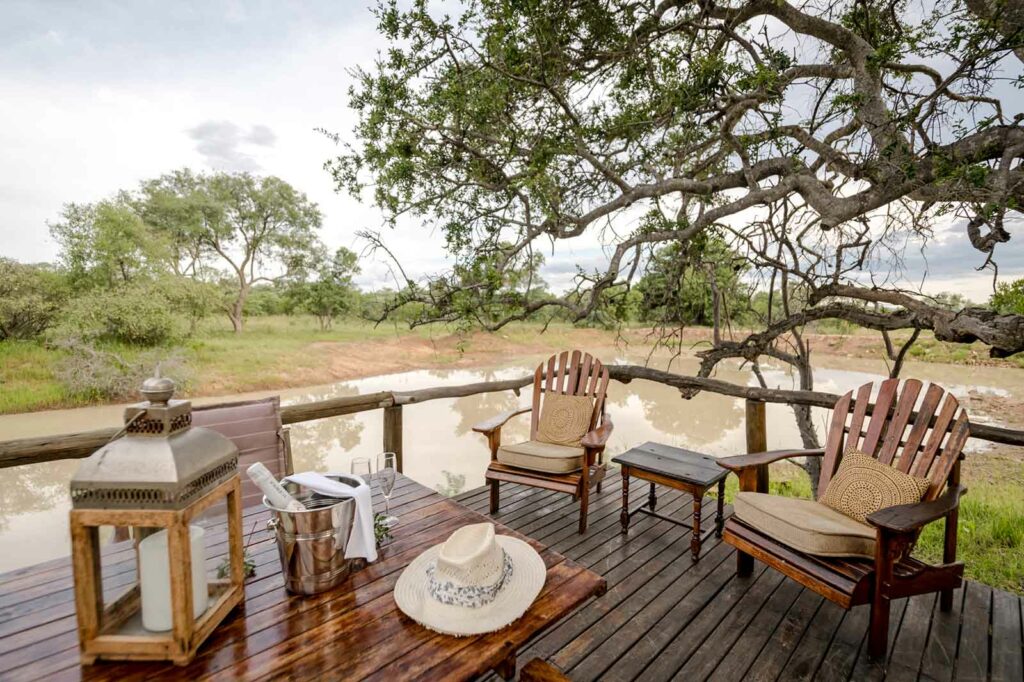 Wooden Deck Overlooking River