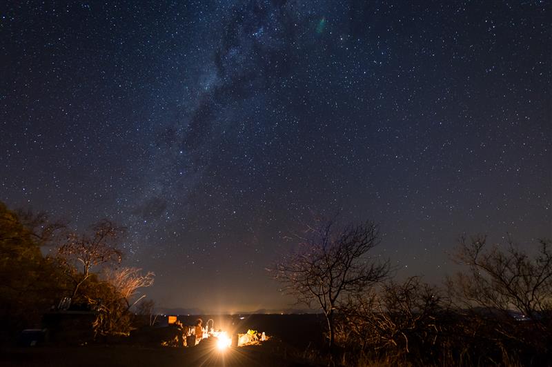 campfire at night