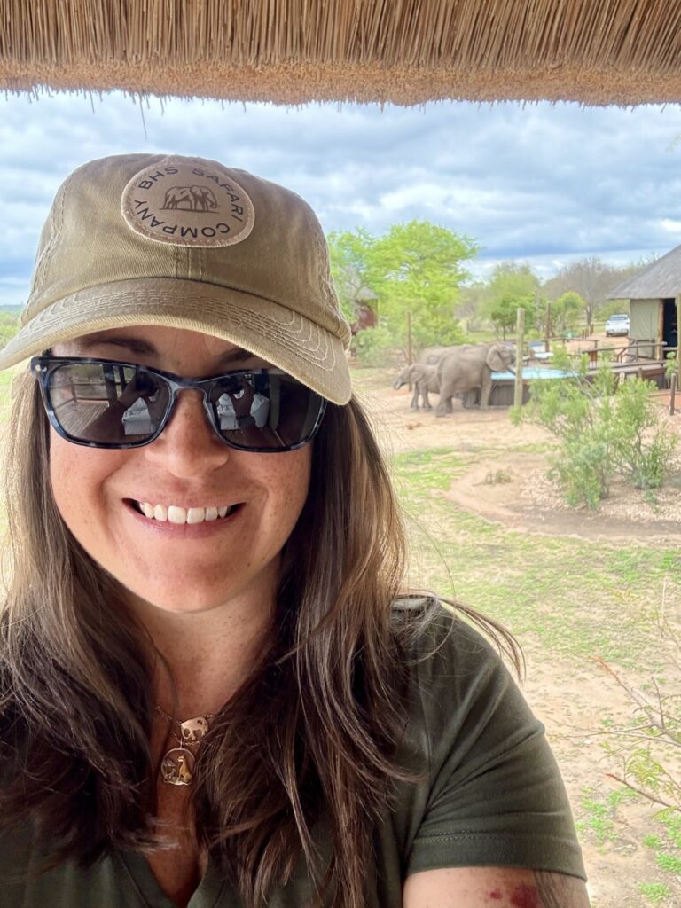 elephant selfie at nthambo tree camp